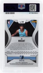 2019 PANINI PRIZM JA MORANT SILVER PRIZM ROOKIE CARD #249 PSA MINT 9.