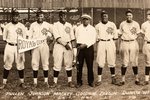 1927 PHILADELPHIA ROYAL GIANTS VS HAWAII ASAHI (TOUR OF JAPAN) PANORAMA W/HOF'ERS MACKEY & COOPER.