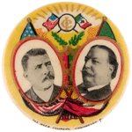 TAFT & MEXICO'S PRESIDENT DIAZ HISTORIC 1909 MEETING BUTTON UNLISTED IN HAKE.