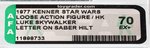 "STAR WARS- LOOSE ACTION FIGURE/HK LUKE SKYWALKER LETTER ON SABER HILT" AFA 70 EX+.