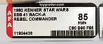 "STAR WARS: THE EMPIRE STRIKES BACK- REBEL COMMANDER" 41 BACK-A AFA 85 NM