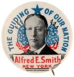 "THE GUIDING (STAR) OF OUR NATION ALFRED E. SMITH" BUTTON BLUE VARIETY.