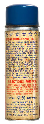 KENNEDY-INSPIRED 1962 NOVELTY CANISTER OF "JFK INSTANT CONFUSION."