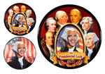 OBAMA AS G.W. THREE BUTTONS WITH TWO BEING LIMITED.