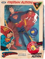 "CAPTAIN ACTION - SUPERMAN UNIFORM & EQUIPMENT" BOXED SET WITH RING.