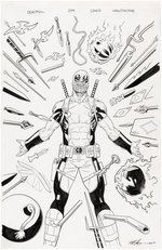 "DESPICABLE DEADPOOL" #299 COVER PENCILS & INKED ORIGINAL ART BY MIKE HAWTHORNE.