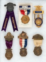 COLLECTION OF 16 DEMOCRAT AND REPUBLICAN CONVENTION BADGES 1896-1964.