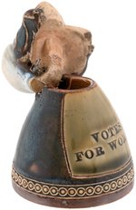 "VOTES FOR WOMEN" SUFFRAGE GLAZED STONEWARE INK WELL BY ROYAL DOULTON.