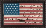 BRYAN BALTIMORE, MARYLAND 1908 SINGLE DAY EVENT FOLK ART AMERICAN FLAG.