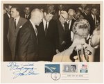 JOHN GLENN AND JOHN F. KENNEDY PHOTO SIGNED BY GLENN.