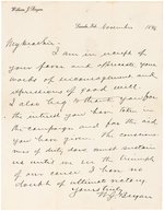 "W. J. BRYAN" NOV. 1896 SIGNED LETTER REFERENCING THE PRESIDENTIAL CAMPAIGN.