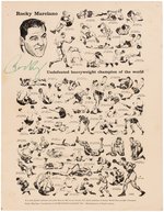 ROCKY MARCIANO SIGNED SHEET.