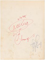 CAESARS ATLANTIC CITY MULTI-SIGNED FOLDER WITH DiMAGGIO, YASTRZEMSKI, ARGUELLO & COONEY.