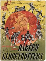 1953-1954 HARLEM GLOBETROTTERS TEAM-SIGNED PROGRAM COVER.