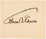 THOMAS EDISON CLIPPED SIGNATURE.