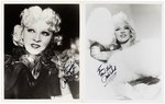 MAE WEST SIGNED PHOTO PAIR.