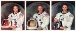 APOLLO 11 CREW-SIGNED PHOTO SET.