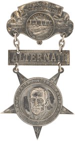 WILSON "ALTERNATE" NEW YORK STATE CONVENTION BADGE.