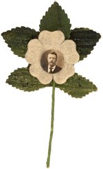 ROOSEVELT "ROSE O'-FELT" 1904 REBUS LAPEL PIN BACK BADGE.