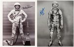 NASA ASTRONAUTS GORDON COOPER & WALLY SCHIRRA SIGNED PHOTO PAIR.