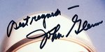 NASA ASTRONAUTS JOHN GLENN AND SCOTT CARPENTER SIGNED PHOTO PAIR.