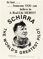 NASA ASTRONAUT WALLY SCHIRRA SIGNED PHOTO AND POSTER.