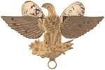 HARRISON & MORTON RARE MECHANICAL EAGLE JUGATE BADGE.