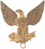 HARRISON & MORTON RARE MECHANICAL EAGLE JUGATE BADGE.