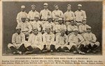 1905 PHILADELPHIA ATHLETICS REAL PHOTO BUTTON W/HOF'ERS: PLANK, BENDER & WADELL.