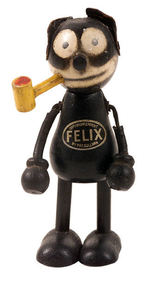 "FELIX" WOODEN FIGURE WITH PIPE.