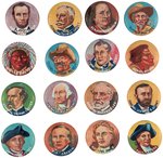 "YANK JUNIOR HERO SERIES COMPLETE SET OF 1930s BUTTONS.