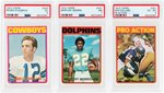 1972 TOPPS FOOTBALL COMPLETE SET 1-361 W/PSA GRADED KEYS.