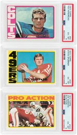 1972 TOPPS FOOTBALL COMPLETE SET 1-361 W/PSA GRADED KEYS.