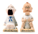 BABY "SNOOKUMS" PAINTED BISQUE FIGURES.