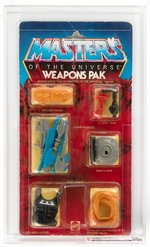 "MASTERS OF THE UNIVERSE - WEAPONS PACK" SERIES 3/12 BACK CAS Y70.