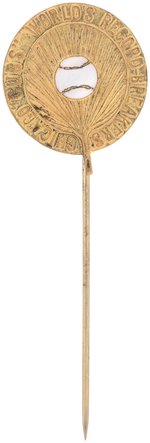 1906 "CHICAGO CUBS WORLD'S RECORD BREAKERS" ON ENAMEL AND BRASS STICKPIN.