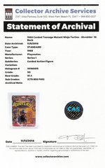 "TEENAGE MUTANT NINJA TURTLES - SHREDDER" SERIES 1/10 BACK CAS 50.