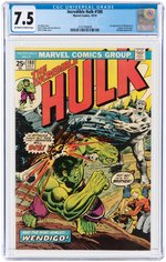 "INCREDIBLE HULK" #180 OCTOBER 1974 CGC 7.5 VF- (FIRST WOLVERINE CAMEO).