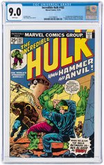 "INCREDIBLE HULK" #182 DECEMBER 1974 CGC 9.0 VF/NM.