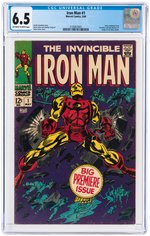 "IRON MAN" #1 MAY 1968 CGC 6.5 FINE+.