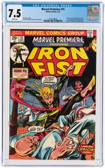 "MARVEL PREMIERE" #15 MAY 1974 CGC 7.5 VF- (FIRST IRON FIST).