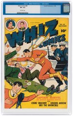 "WHIZ COMICS" #80 NOVEMBER 1946 CGC 8.5 VF+.