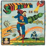 SUPERMAN PERUVIAN BOXED GAME WITH BATMAN & EARLY SUPERGIRL.