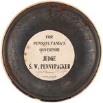 PENNYPACKER 1902 PENNSYLVANIA GOVERNOR 3.5" SEPIA TONED REAL PHOTO BUTTON.