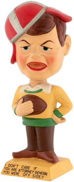 KENNEDY FOOTBALL OUTFIT BOBBING HEAD DOLL.