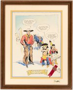 RED RYDER CLUB FRAMED SPECIALTY ORIGINAL ART BY FRED HARMAN.