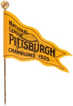 1925 PITTSBURGH PIRATES "NATIONAL LEAGUE CHAMPIONS" CELLULOID PENNANT ON BRASS STICKPIN.
