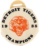 1935 DETROIT TIGERS "CHAMPIONS" CELLULOID GAME SCORER.