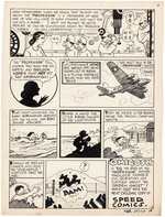 "SPEED COMICS" #36 "PADLOCK HOMES" COMPLETE STORY ORIGINAL ART BY ED WHEELAN.