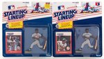 "STARTING LINEUP" KIRBY PUCKETT AND DAVE WINFIELD CARDED ACTION FIGURE PAIR.